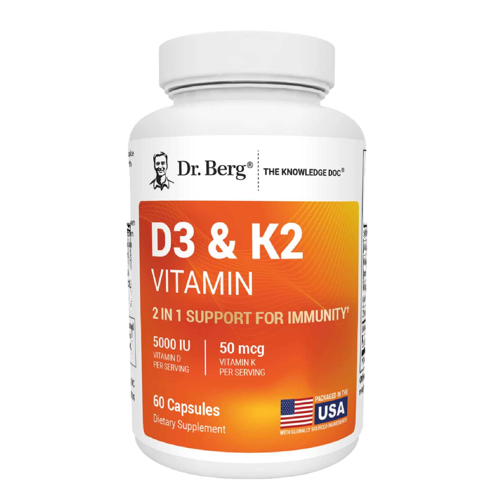 Витамины D3 + K2 (5,000 МЕ) 60 капсул